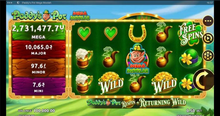 A Guide to Paddy’s Pot Mega Moolah: The Luckiest Online Casino Slot Game